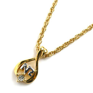 LuxUness NINA RICCI Logo Necklace Metal Necklace